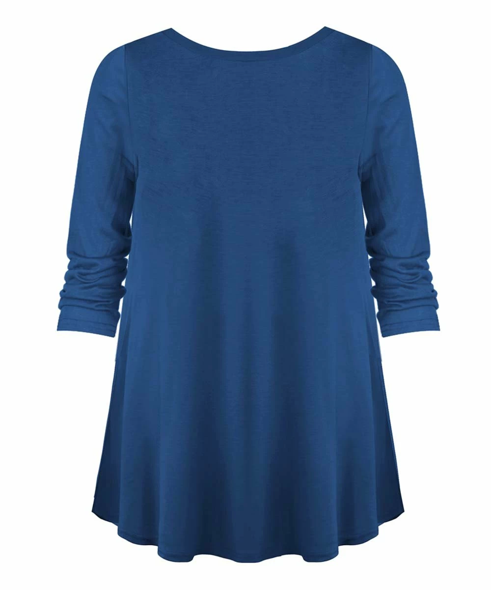 Brand new ๐คฉ UDEAR Cobalt Blue Scoop Neck Hi-Low Top - ๐ฉ Women ๐ - Image 2