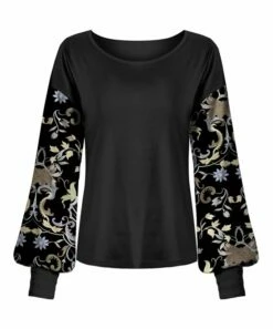 Outlet โ๏ธ UDEAR Light Yellow & Black Floral Puff-Sleeve Top - Plus ๐ฏ