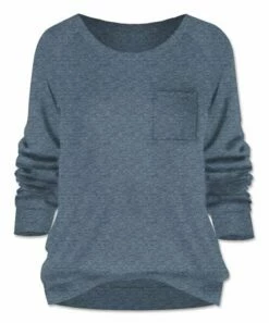 Hot Sale 😍 UDEAR Heather Blue Pocket Raglan Top - 👩 Women & Plus 👍