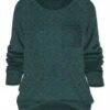 Buy 🧨 UDEAR Heather Blackish Green Pocket Raglan Top - 👩 Women 👏