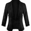 Coupon 😍 UDEAR Black Velvet Open Blazer - 👩 Women 🥰