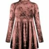 Best reviews of 💯 UDEAR Pink Velvet Mock Neck Empire-Waist Tunic - 👩 Women ✔️