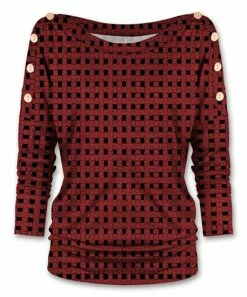 Budget 🔥 UDEAR Red & Black Plaid Top - 👩 Women 🥰