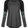 Cheapest 🎁 UDEAR Black & Dark Gray Heart Raglan Top - 👩 Women ⭐