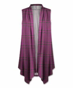 Best reviews of 🎉 UDEAR Rose Red & Coffee Abstract Longline Open Vest - Plus 🔔