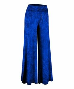 Wholesale ✔️ UDEAR Sapphire Blue Velvet Palazzo Pants - 👩 Women 🥰