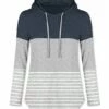 Best deal 😉 UDEAR Light Gray & Heather Navy Stripe Hoodie - 👩 Women 👏