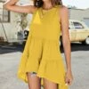 Cheapest 👏 UDEAR Yellow Tiered Hi-Low Tunic - 👩 Women 🎁