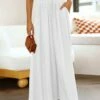 Cheap 🎁 UDEAR White Wide-Leg Pants - Plus 🔔