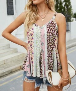 Cheapest 👍 UDEAR Purple & Pink Floral Stripe Tank - 👩 Women 🔔