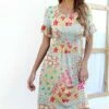 Flash Sale 😍 UDEAR Red & Pink Floral 👗 Dress - 👩 Women 🧨