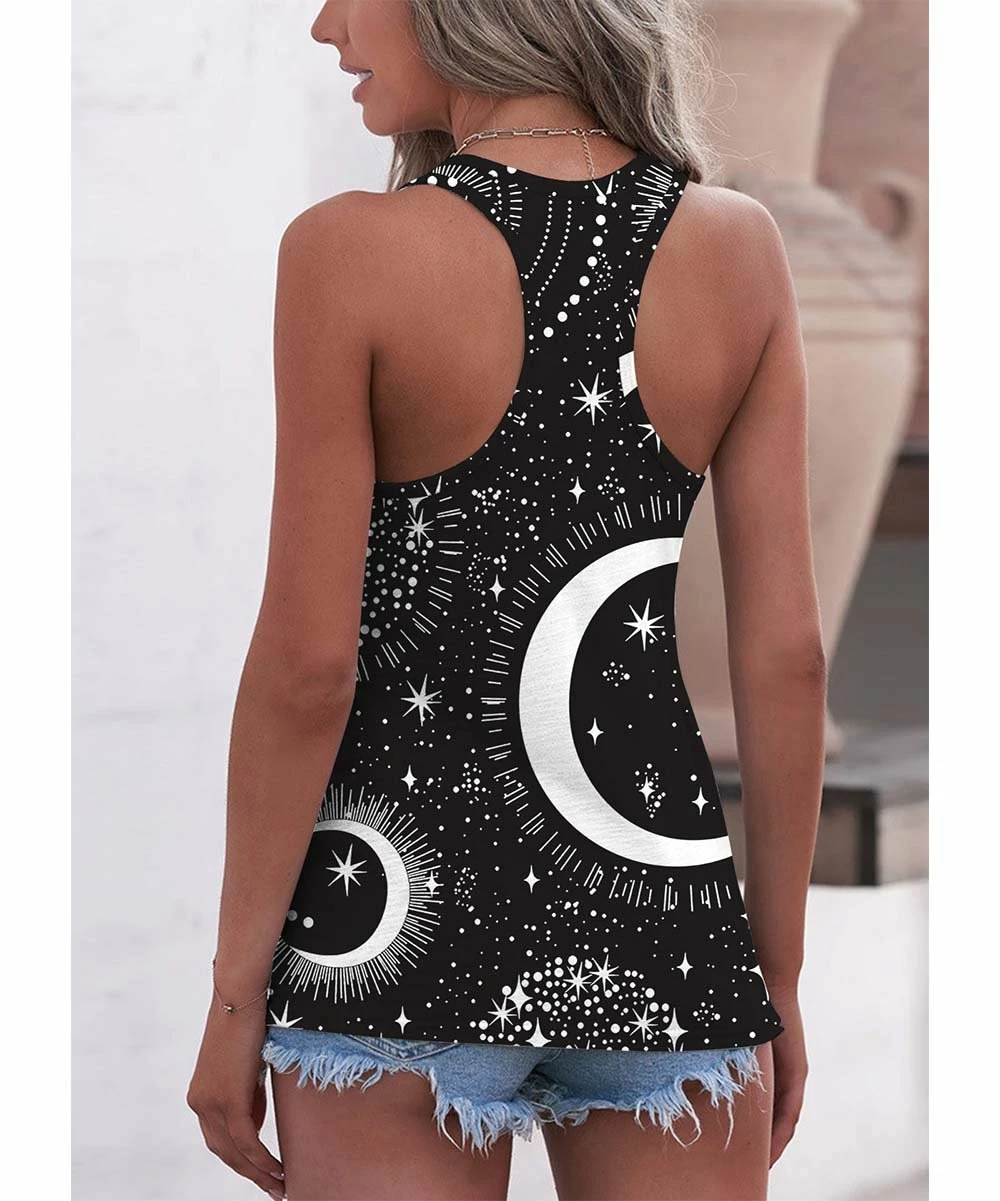 Budget 😉 UDEAR Black & White Abstract Tank - 👩 Women 👍 - Image 2