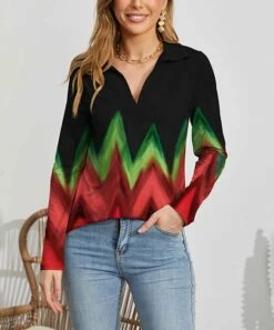 Hot Sale 🎁 UDEAR Green & Black Abstract Notch Neck Top - Plus 🤩