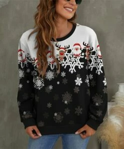 Outlet 🤩 UDEAR White & Black Snowflake Round-Neck Top - Plus 🔔