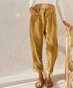 Flash Sale 🎁 UDEAR Khaki Corduroy Pants - 👩 Women & Plus 🤩