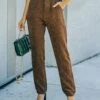 Outlet 👏 UDEAR Brown Textured Back-Pocket Pants - 👩 Women 🧨