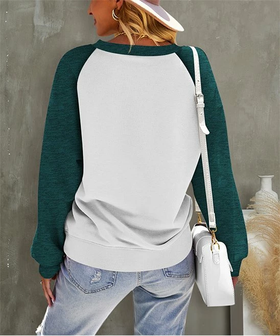 Brand new ๐ UDEAR Heather Green & White Raglan Top - Plus ๐ - Image 2