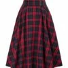 Best reviews of 🔔 UDEAR Red & Navy Plaid Maxi 👗 Skirt - 👩 Women & Plus 🔔