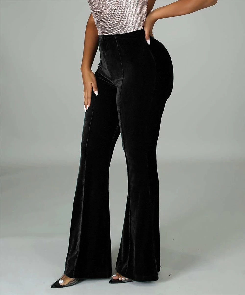 Best Sale โ UDEAR Black Velvet Wide-Leg Pants - ๐ฉ Women & Plus ๐งจ - Image 3