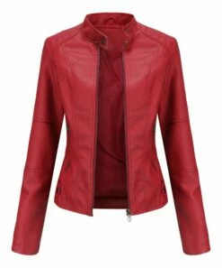 Deals 🧨 UDEAR Red Moto Jacket - 👩 Women 🌟