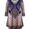 Wholesale ⌛ UDEAR Purple & Black Abstract V-Neck Tunic - Plus 👏