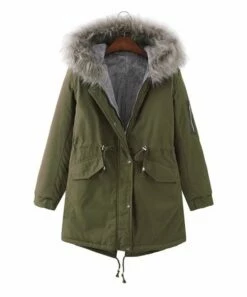 Cheapest 😉 UDEAR Army Green & Gray Drawstring Hooded Parka - Plus 🎉