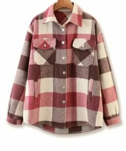 Top 10 🔔 UDEAR Light Pink & White Plaid Button-Up - 👩 Women 🧨