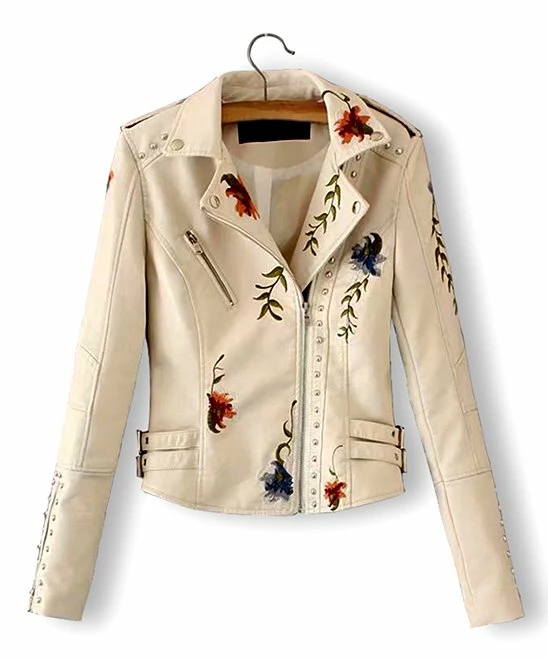 Buy โ UDEAR Cream & Orange Floral Moto Jacket - ๐ฉ Women ๐