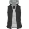 Coupon 🧨 UDEAR Black Hooded Puffer Vest - 👩 Women ✨