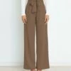 Brand new 🌟 UDEAR Khaki Wide-Leg Paper Bag Pants - 👩 Women 👍