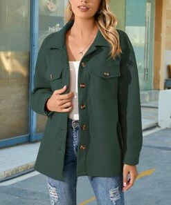 Budget ๐ UDEAR Green Button-Up Shacket - ๐ฉ Women & Plus ๐งจ