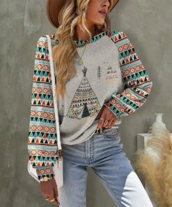 Top 10 😍 UDEAR Red & Light Gray Geometric Oversize Raglan Top - 👩 Women ✔️