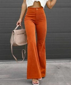 Outlet 👏 UDEAR Orange Flare Pants - 👩 Women 🧨