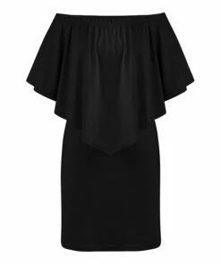 Brand new 🛒 UDEAR Black Off-Shoulder Overlay 👗 Dress - Plus 🔔