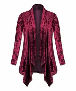 Cheap 🤩 UDEAR Burgundy Open Cardigan - 👩 Women 🧨