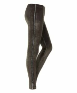 Promo 🛒 UDEAR Coffee Side-Stripe Velvet Leggings - 👩 Women 🥰