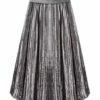 Best Pirce ❤️ UDEAR Coffee Waistband Velvet Pleated 👗 Skirt - 👩 Women & Plus ❤️