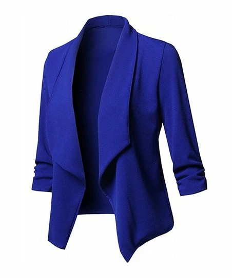 Buy ๐ UDEAR Blue Three-Quarter Sleeve Blazer - Plus ๐