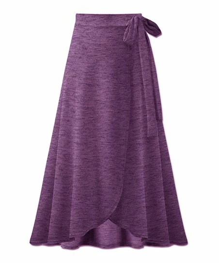 Best reviews of ๐คฉ UDEAR Heather Purple Faux Wrap Maxi ๐ Skirt - ๐ฉ Women ๐คฉ