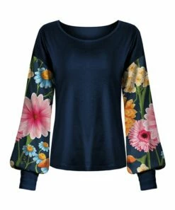 Flash Sale 😍 UDEAR Navy & Pink Floral Bishop-Sleeve Top - Plus 🌟