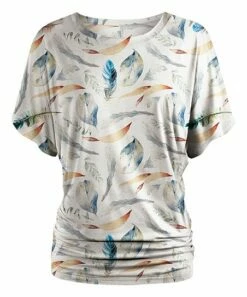 Best deal 🎁 UDEAR Blue & Orange Feather Dolman Top - Plus ❤️