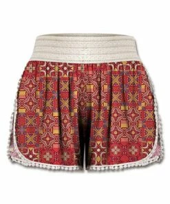 Best deal 😍 UDEAR Red & Off-White Geometric Shorts - Plus 🔥