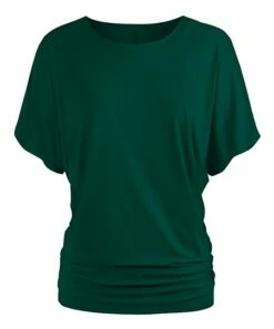 Deals 👍 UDEAR Dark Green Dolman Top - 👩 Women & Plus 👍
