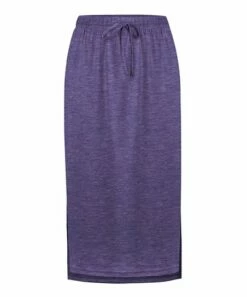 Coupon ❤️ UDEAR Heather Blue Purple Side-Split Drawstring-Waist 👗 Skirt - 👩 Women 🧨