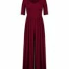 Best Pirce 🔔 UDEAR Wine Red Three-Quarter Sleeve Jumpsuit - 👩 Women & Plus 💯