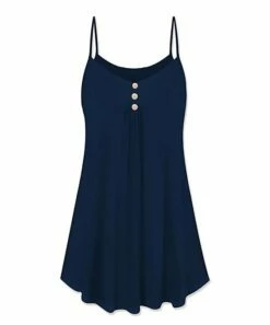Flash Sale 😀 UDEAR Navy Button-Front Swing Tunic - 👩 Women 😀