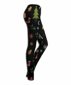 Wholesale 🔔 UDEAR Black Gift Snowflake Leggings - Plus 🛒
