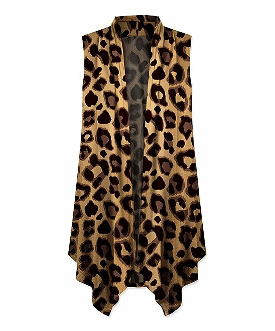Buy ๐ UDEAR Yellow Leopard Open Vest - ๐ฉ Women & Plus ๐