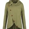 Outlet 🧨 UDEAR Army Green Wrap Cowl Neck Top - 👩 Women 🤩