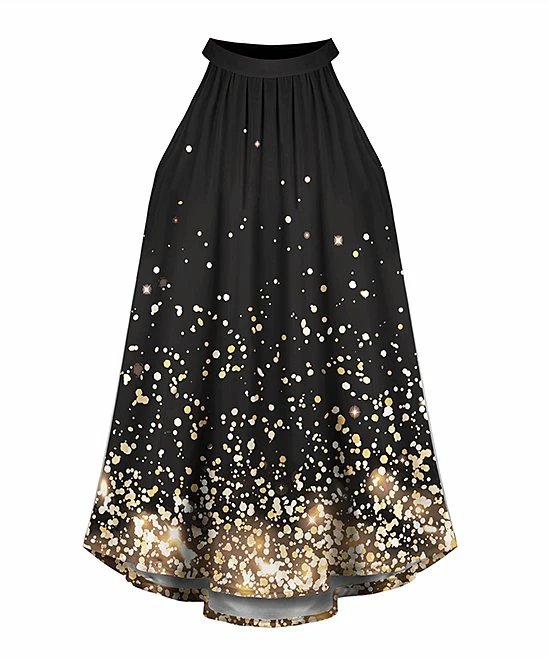 New โค๏ธ UDEAR Black Sparkle High-Neck Sleeveless Top - ๐ฉ Women ๐งจ - Image 3